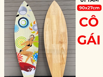 Ván lướt sóng decor chủ đề Đại Dương - Hoàng Hôn cao 90cm [Gỗ dày - chuẩn đẹp] VLS-12